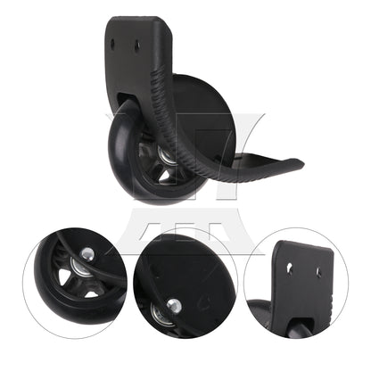 BQLZR 1pc Travel Luggage D003 Black Right Wheel for Repairing Travel Case Wheels