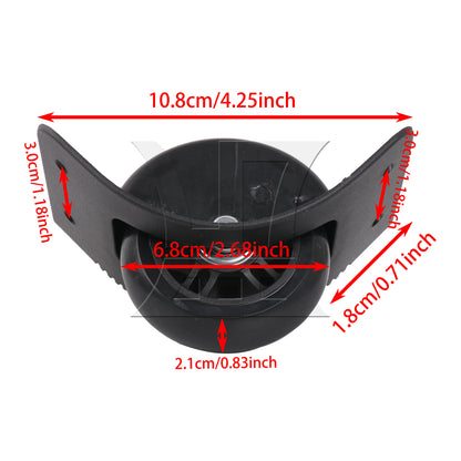 BQLZR 1pc Travel Luggage D003 Black Right Wheel for Repairing Travel Case Wheels