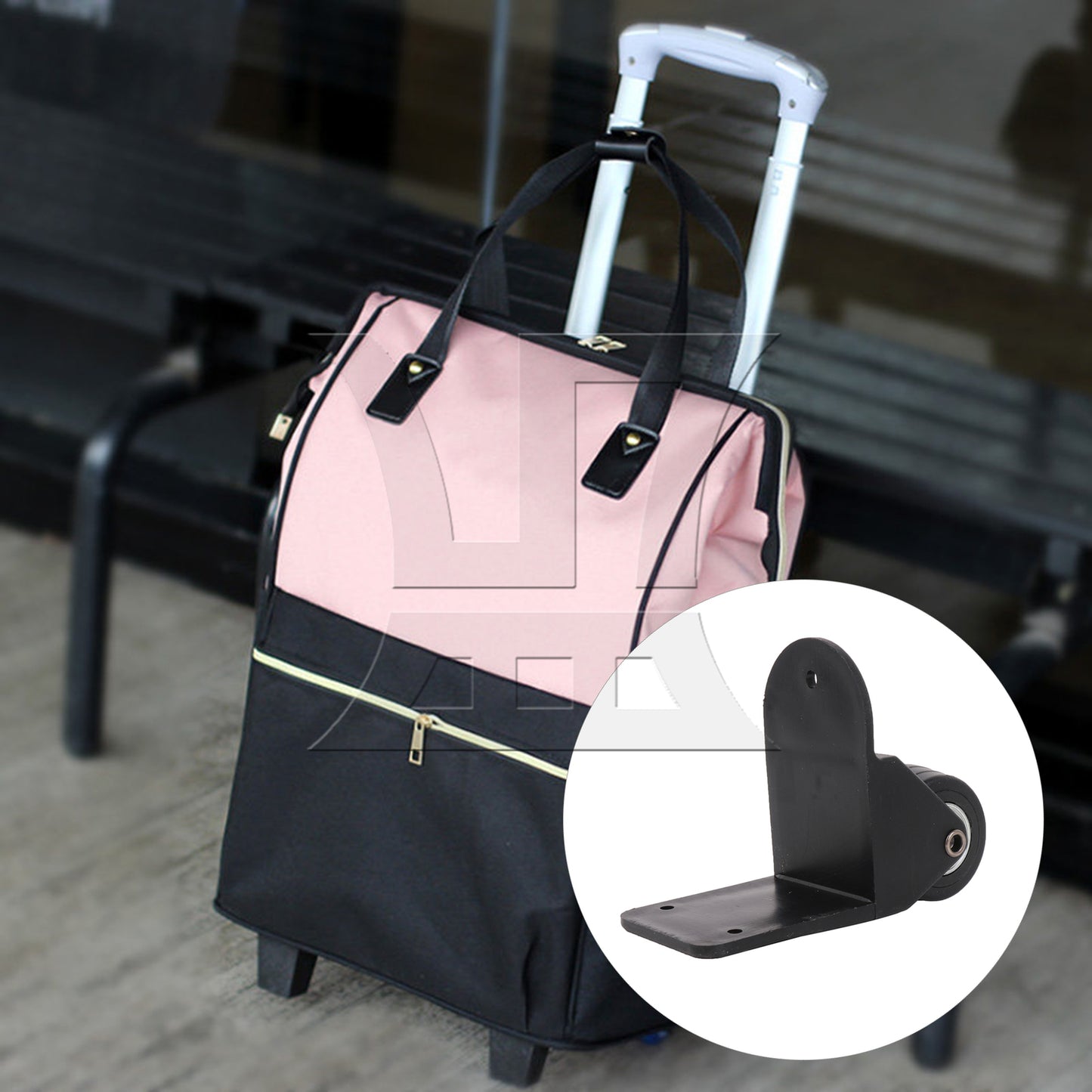 BQLZR 1pc Multi-Function Bag Right Angle Directional Wheel Wl033 Black for Repairing Travel Case Wheels