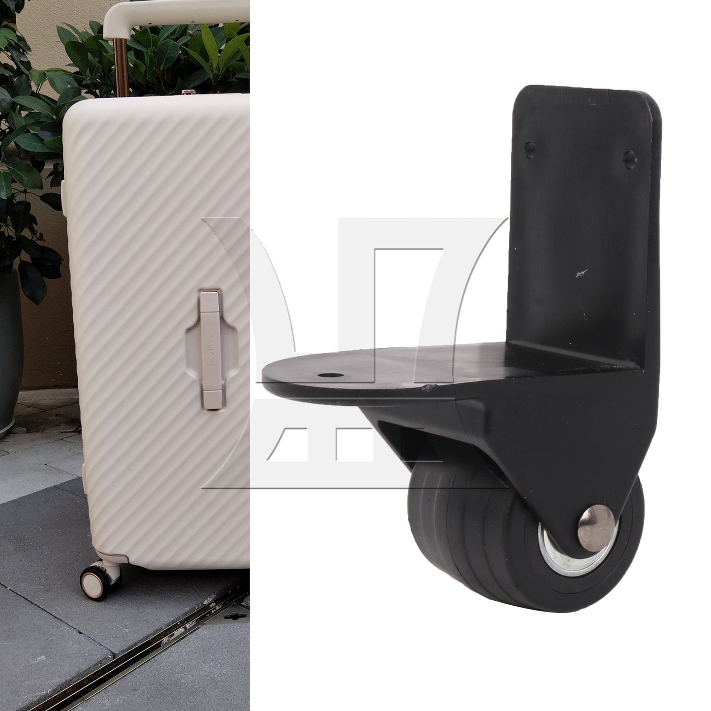 BQLZR 1pc Multi-Function Bag Right Angle Directional Wheel Wl033 Black for Repairing Travel Case Wheels