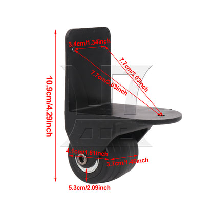 BQLZR 1pc Multi-Function Bag Right Angle Directional Wheel Wl033 Black for Repairing Travel Case Wheels