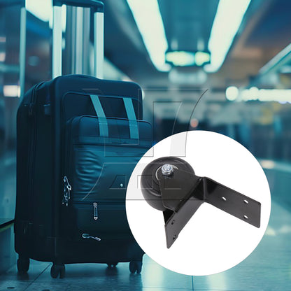 BQLZR 1pc Metal Multi-Function Bag Right Angle Universal Wheel Black for Repairing Travel Case Wheels