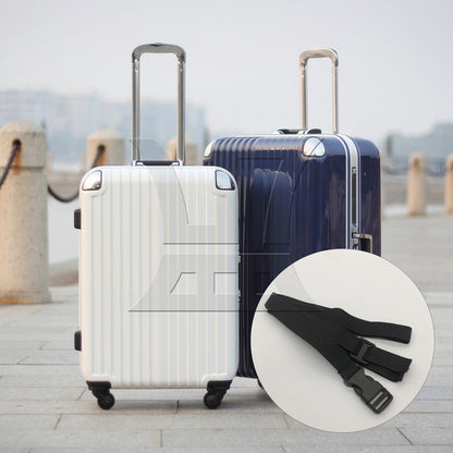 BQLZR 1pc Luggage Strap Width 2cm x Length 150cm No Elastic Black for Long-Distance Travel Business Travel