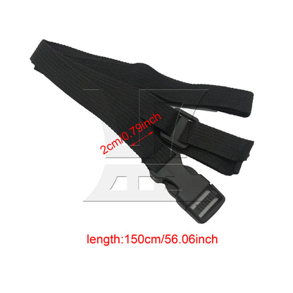 BQLZR 1pc Luggage Strap Width 2cm x Length 150cm No Elastic Black for Long-Distance Travel Business Travel