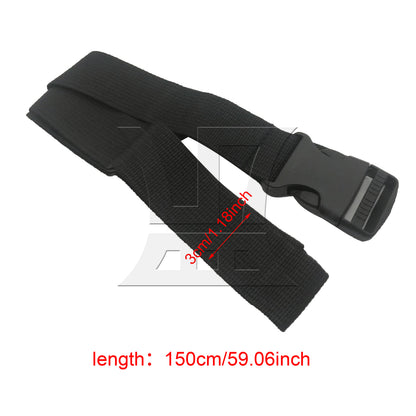BQLZR 1pc Luggage Strap Width 3cm x Length 150cm No Elastic Black for Long-Distance Travel Business Travel