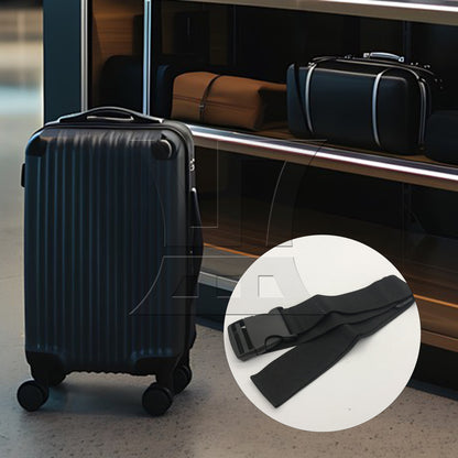 BQLZR 1pc Luggage Strap Width 5cm x Length 100cm No Elastic Black for Long-Distance Travel Business Travel
