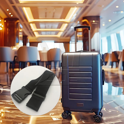BQLZR 1pc Luggage Strap Width 5cm x Length 150cm No Elastic Black for Long-Distance Travel Business Travel