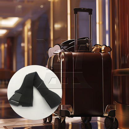 BQLZR 1pc Luggage Strap Width 5cm x Length 200cm Non-Elastic Black for Long-Distance Travel Business Travel