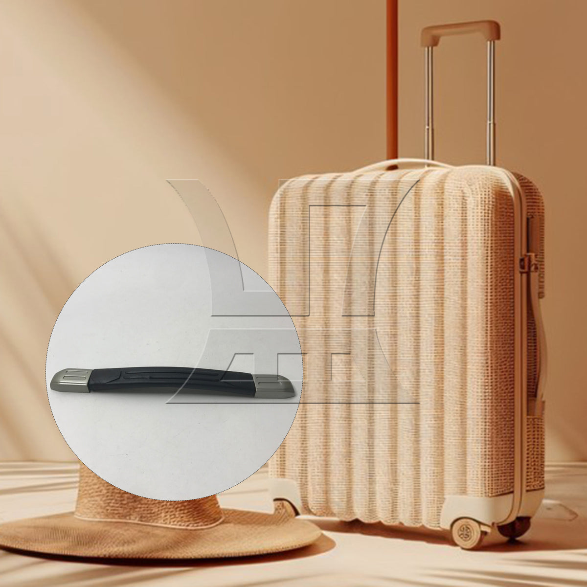 BQLZR 1pc Luggage Suitcase Handle 24cm Black RB-081A for Suitcase