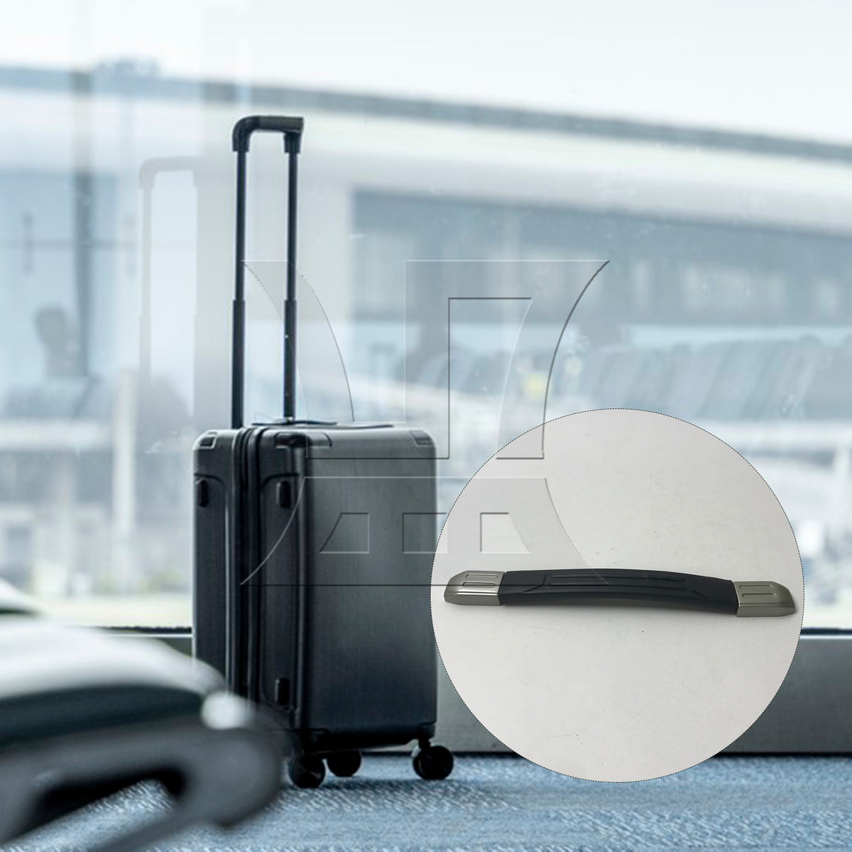 BQLZR 1pc Luggage Suitcase Handle 24cm Black RB-081A for Suitcase