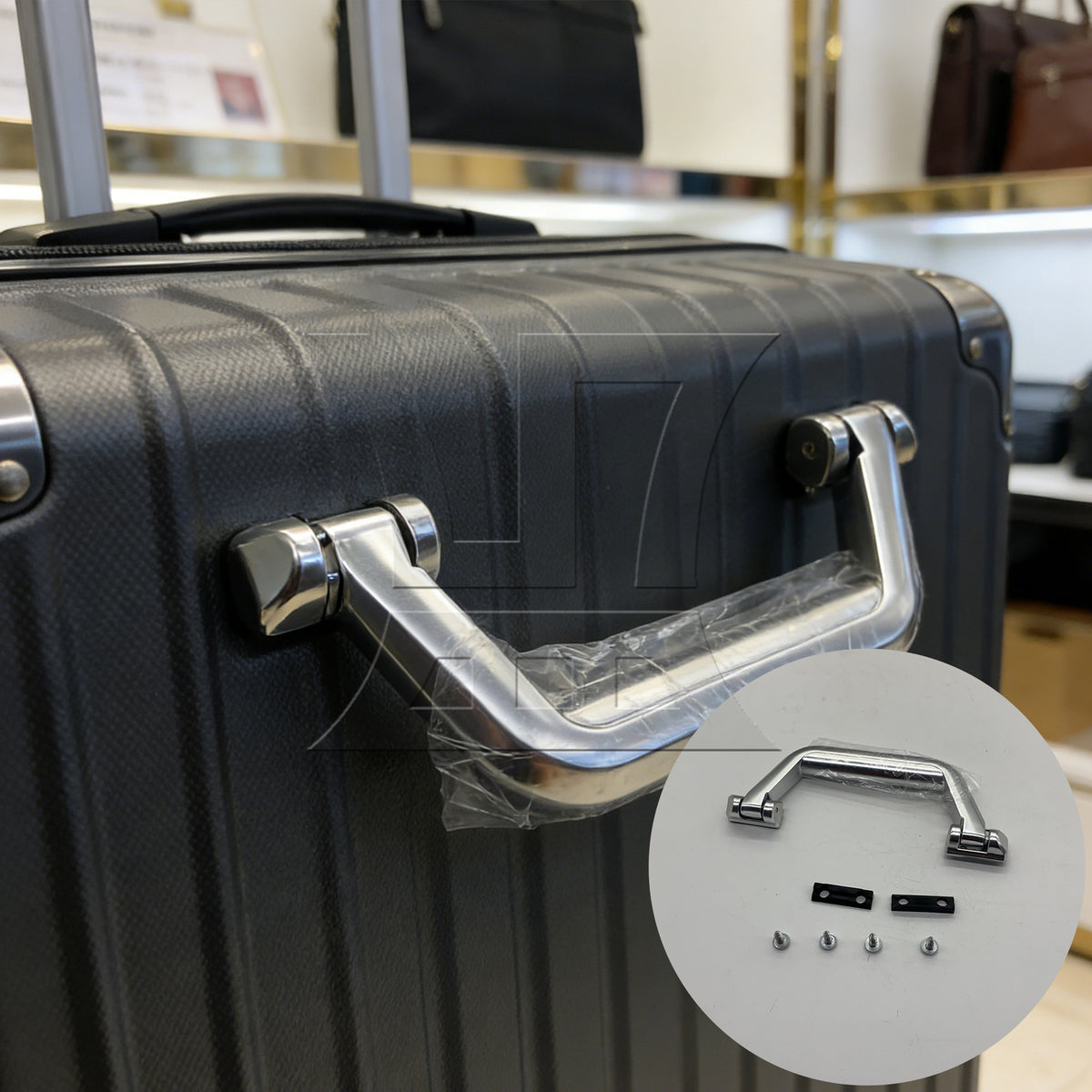 BQLZR 1pc Luggage Handle Replacement 17.6cm Silver for Travling Luggage Handle