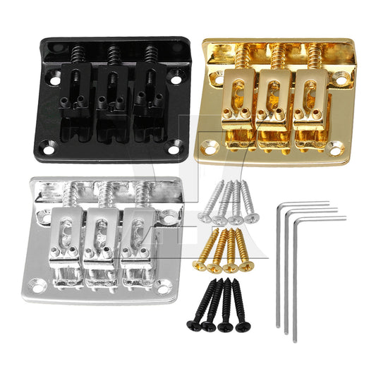 3pcs BQLZR Golden Silver Black Zinc Alloy Bridge for 3 String Cigar Box Guitar