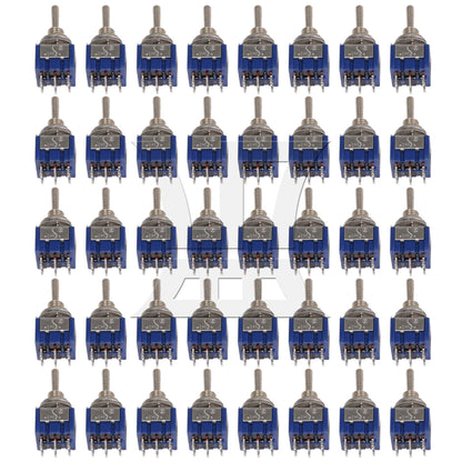 2pcs Blue Electirc 3 Position Toggle Switch DPDT AC 125V 6A TGB3