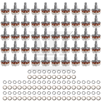 5x Guitar Potentiometer A500k 24mm Base Dia/18mm Shaft
