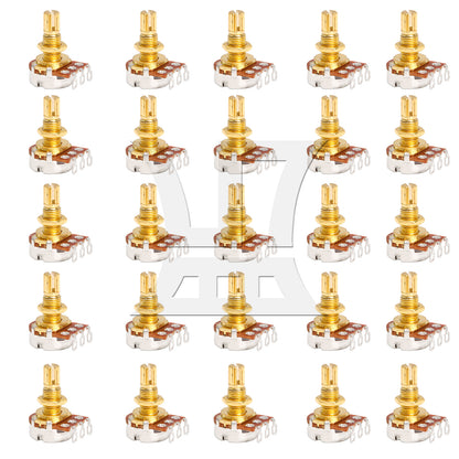 BQLZR 5PCS Guitar Potentiometers A500k With 18mm Gold Plated Shaft