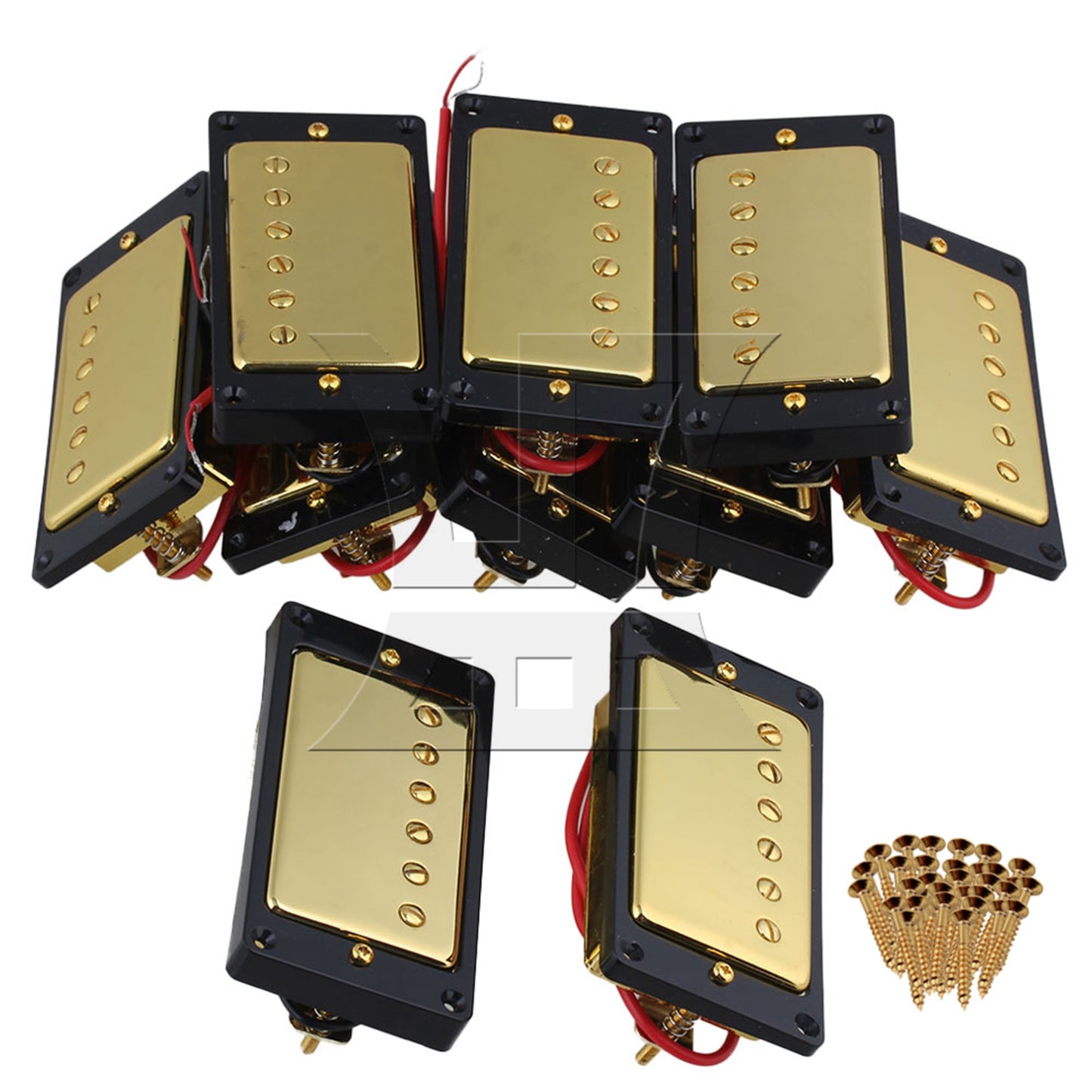 5 Pieces Black Sealed Humbucker Pickup Set For Electric Guitar BQLZR