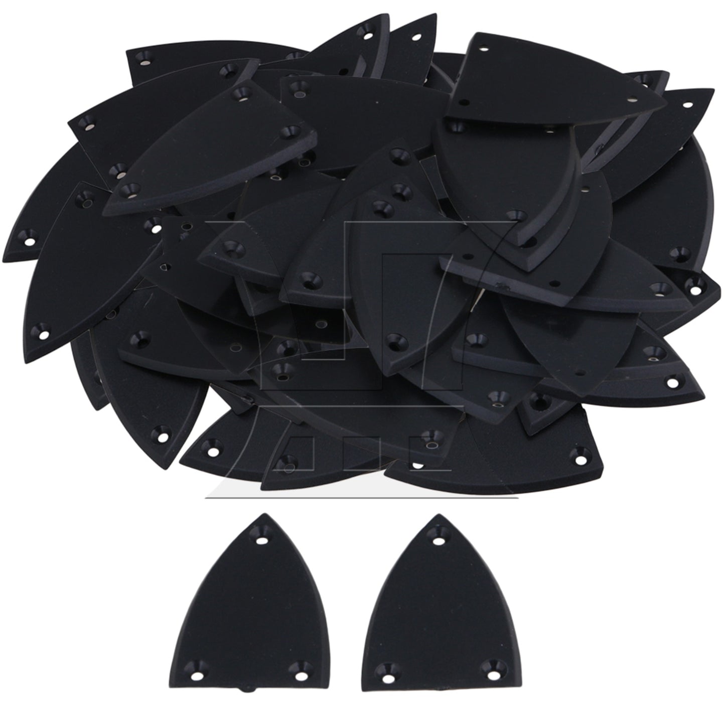 2Pieces BLACK 1 layer Triangle TRUSS ROD COVER FOR GUITAR