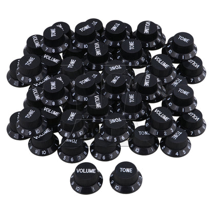 BQLZR 150x BQLZR Black Guitar Hat Speed Control Knobs Replacement White Number