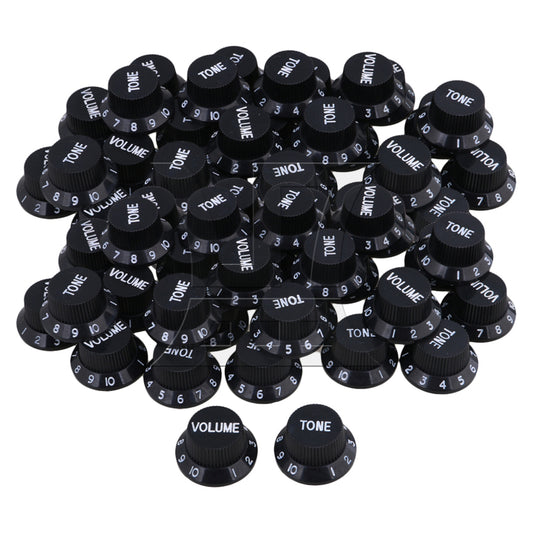 BQLZR 150x BQLZR Black Guitar Hat Speed Control Knobs Replacement White Number