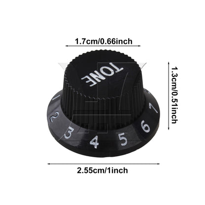 BQLZR 150x BQLZR Black Guitar Hat Speed Control Knobs Replacement White Number