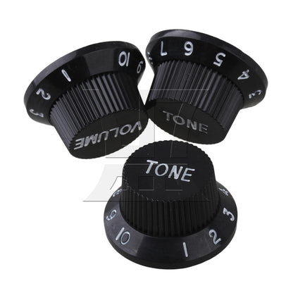 BQLZR 150x BQLZR Black Guitar Hat Speed Control Knobs Replacement White Number