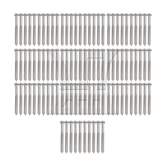 100PCS BQLZR Electric Guitar Parts Tremolo Pickup Mounting Screws Chrome