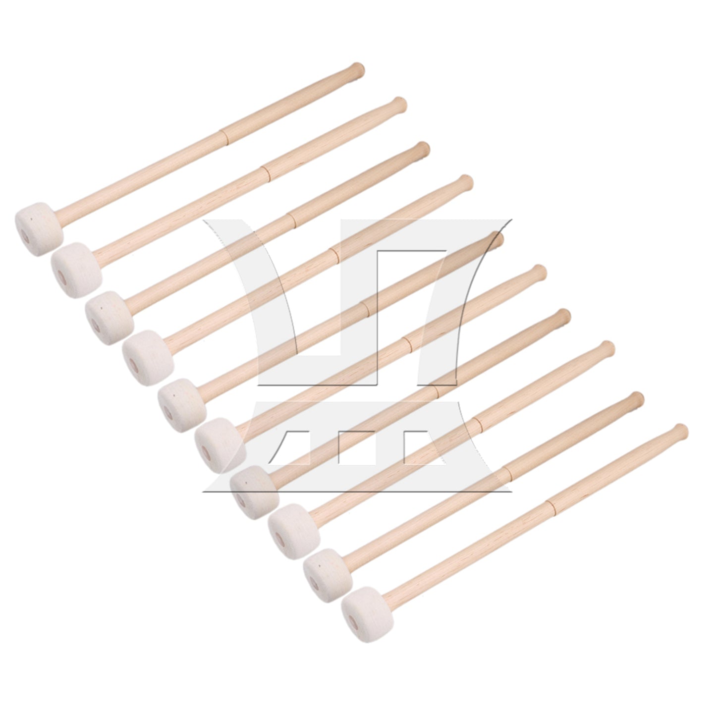 BQLZR Pieces Timpani Mallets Pair w/Wood Handle Soft Felt Head 39mm Diameter