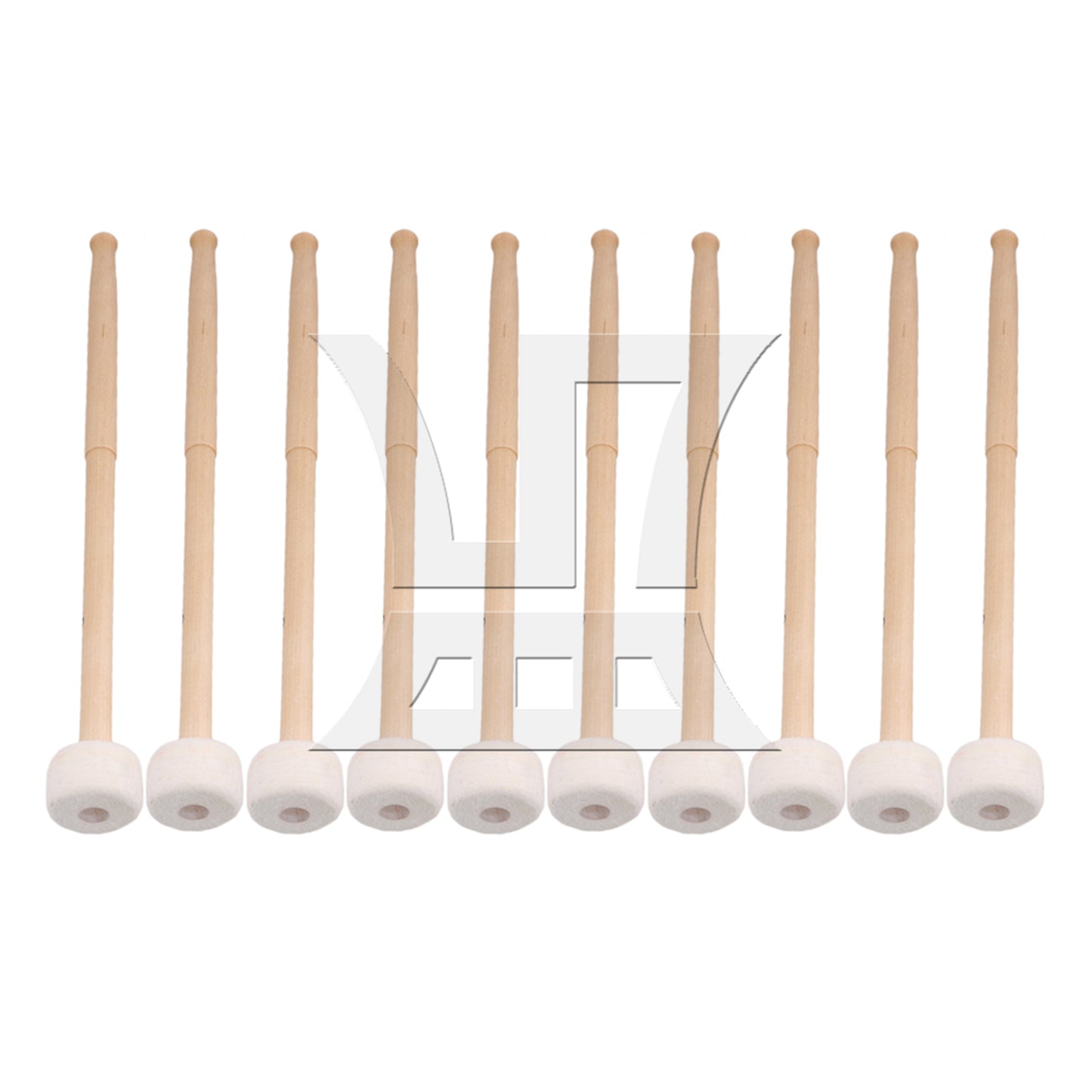 BQLZR Pieces Timpani Mallets Pair w/Wood Handle Soft Felt Head 39mm Diameter