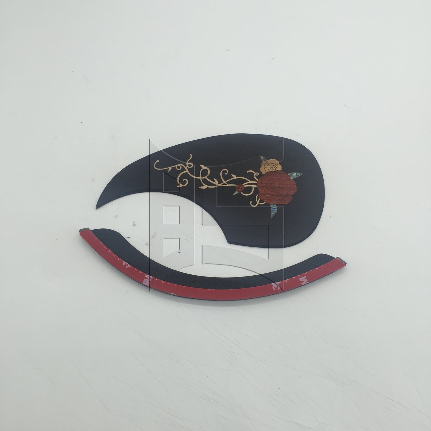 BQLZR Rosewood Rose Pattern Self Adhesive Pickguard with Arm Rest for 40-41" Guitar
