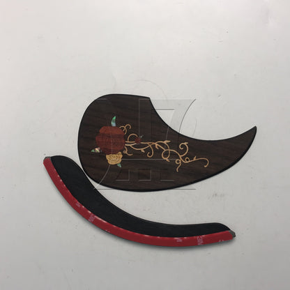 BQLZR Rosewood Rose Pattern Self Adhesive Pickguard with Arm Rest for 40-41" Guitar