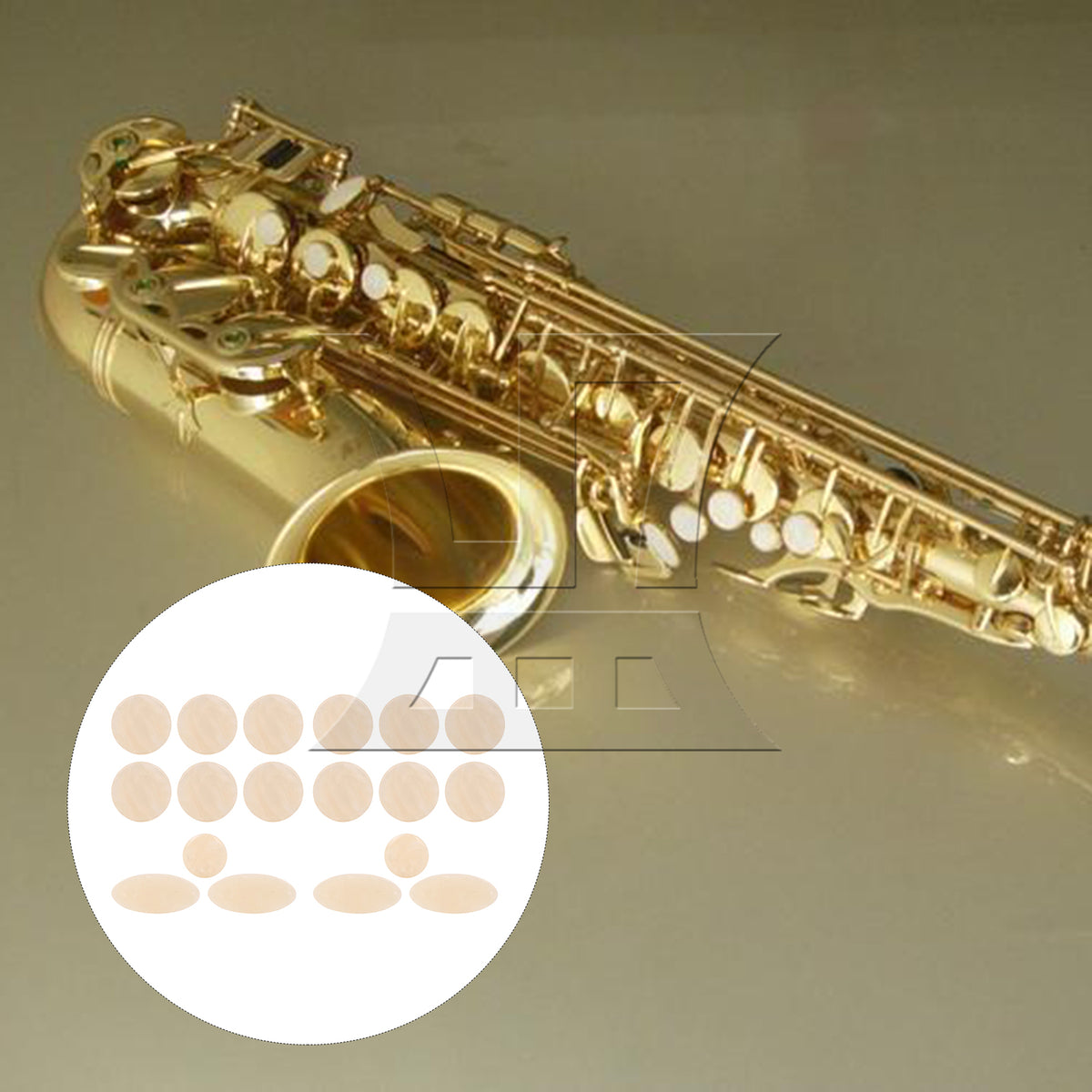 BQLZR Alto Tenor Soprano Saxophone Key Buttons Pearl Round & Oval Inlays Set of 2