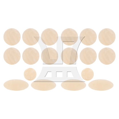 BQLZR Alto Tenor Soprano Saxophone Key Buttons Pearl Round & Oval Inlays Set of 2