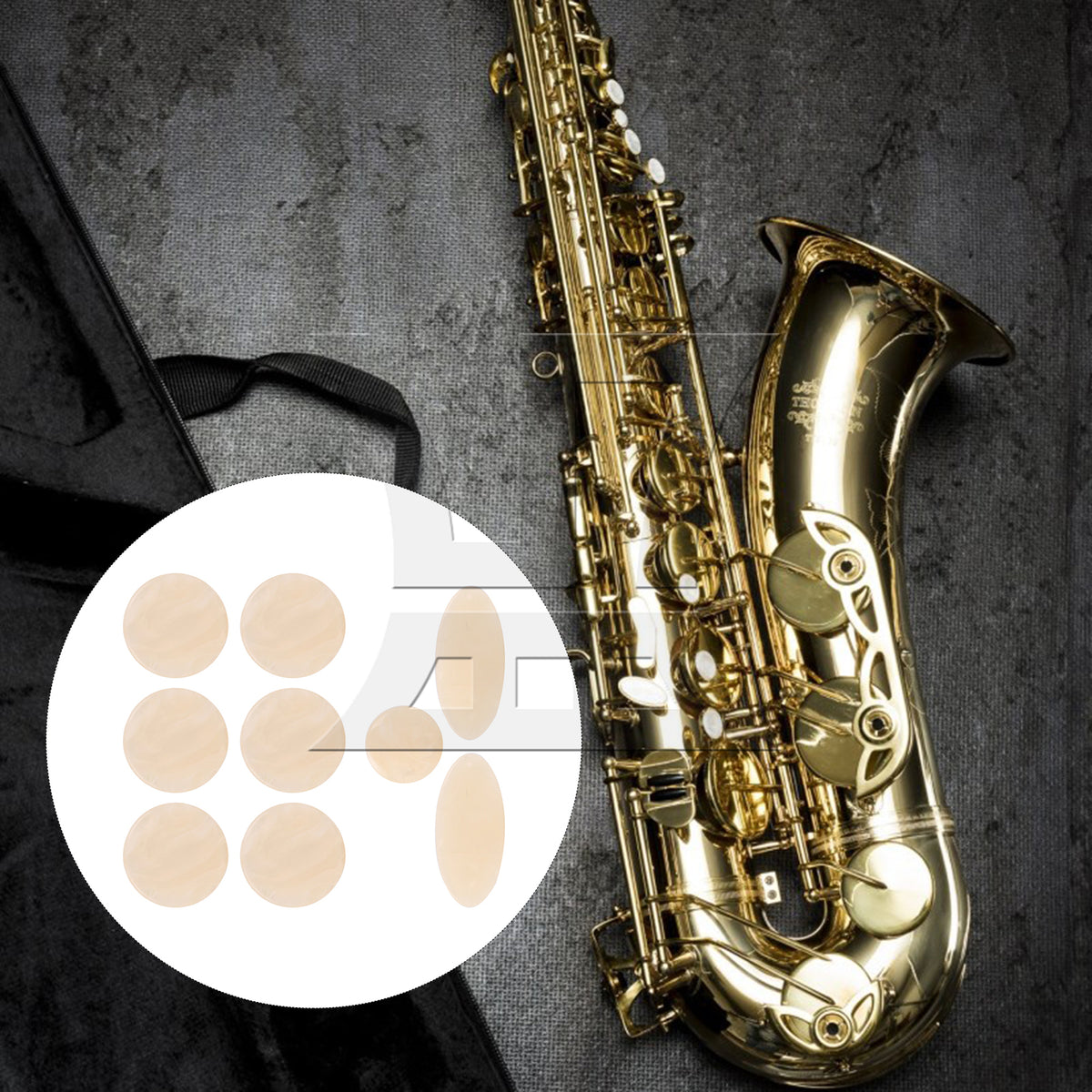 BQLZR Alto Tenor Soprano Saxophone Key Buttons Pearl Round & Oval Inlays Set of 2