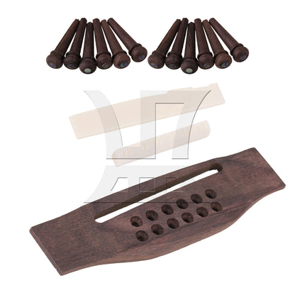 BQLZR  Acoustic Guitar Rosewood Bridge Pins Shell Dot