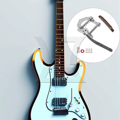 Silver Guitar Vibrato Tremolo Bridge Rosewood 6 String Jazz Guitar Bridge
