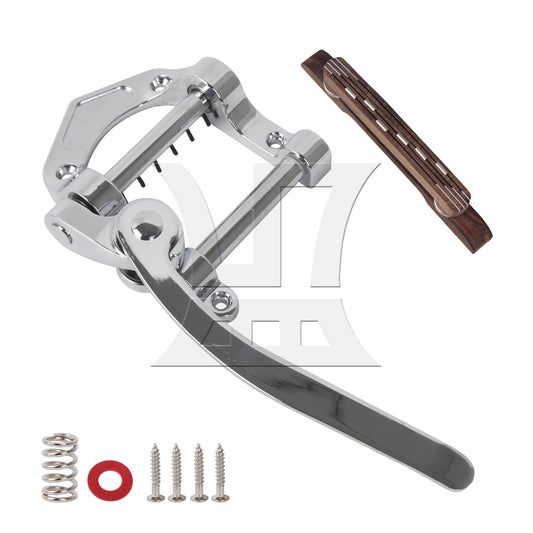 Silver Guitar Vibrato Tremolo Bridge Rosewood 6 String Jazz Guitar Bridge