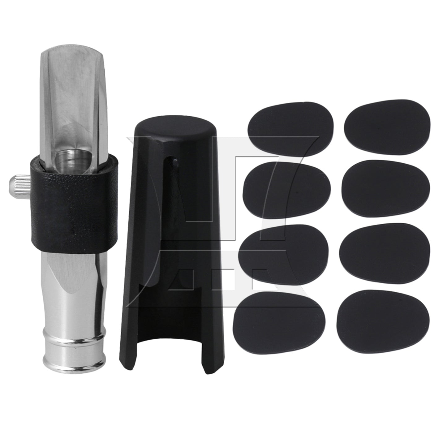 BQLZR Tenor Sax Mouthpiece 9# Clamp Cap for Pop Music w/ Thumb Hook Rest Part Set
