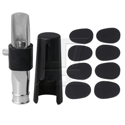 BQLZR Tenor Sax Mouthpiece 9# Clamp Cap for Pop Music w/ Thumb Hook Rest Part Set