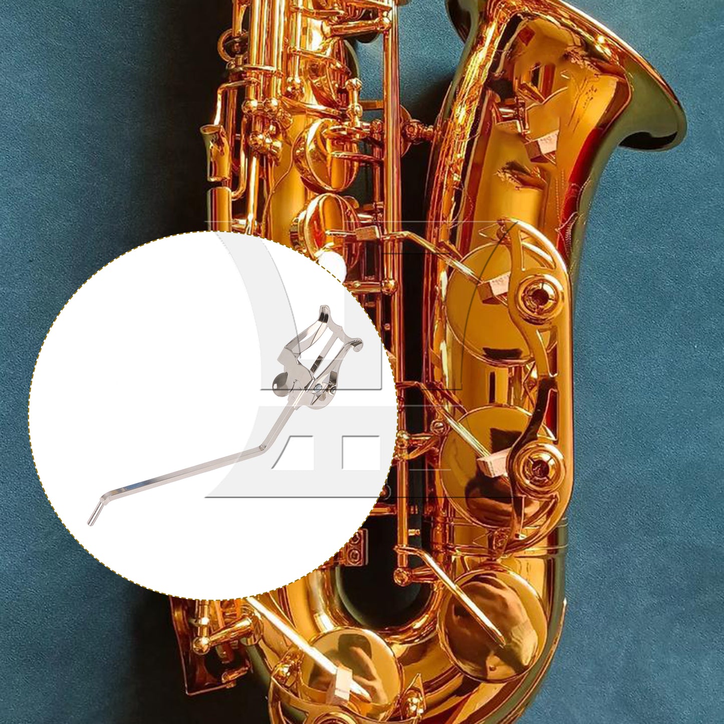 BQLZR Saxophone Clarinet Nickel Lyre Sax Clip Clamp for Saxophone Accessory
