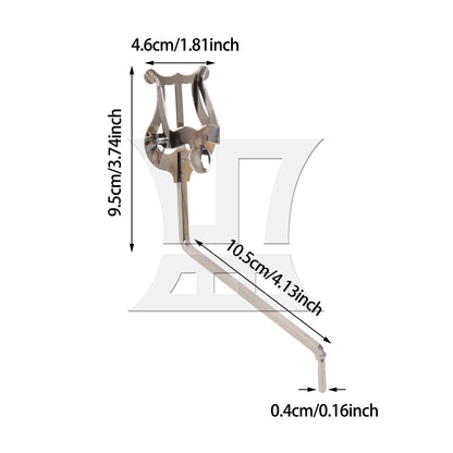 BQLZR Saxophone Clarinet Nickel Lyre Sax Clip Clamp for Saxophone Accessory