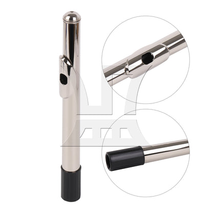 BQLZR Canvas Flute Carrying Bag with Silver 22.6cm Flute Mouthpiece Head Joint