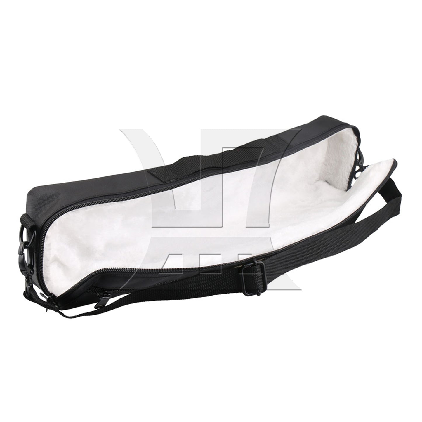 BQLZR Canvas Flute Carrying Bag with Silver 22.6cm Flute Mouthpiece Head Joint