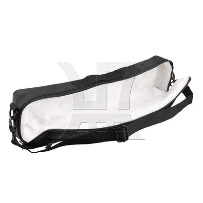 BQLZR Canvas Flute Carrying Bag with Silver 22.6cm Flute Mouthpiece Head Joint