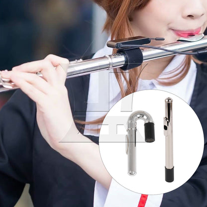 BQLZR Flutes Replacement Metal Silver-plated Flute Curved Head Joint And Mouthpiece