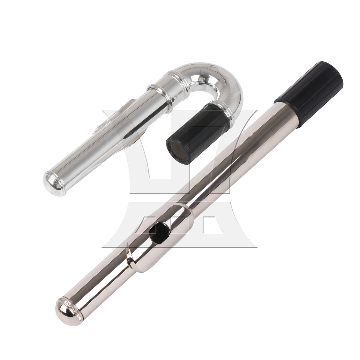 BQLZR Flutes Replacement Metal Silver-plated Flute Curved Head Joint And Mouthpiece