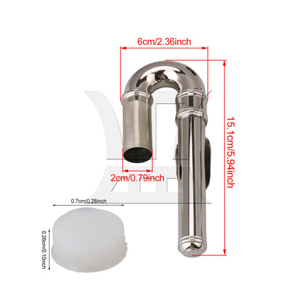 BQLZR Nickel Plated Flute Curved Head Joint & 10 Soft Silicone Flute Open Hole Plugs
