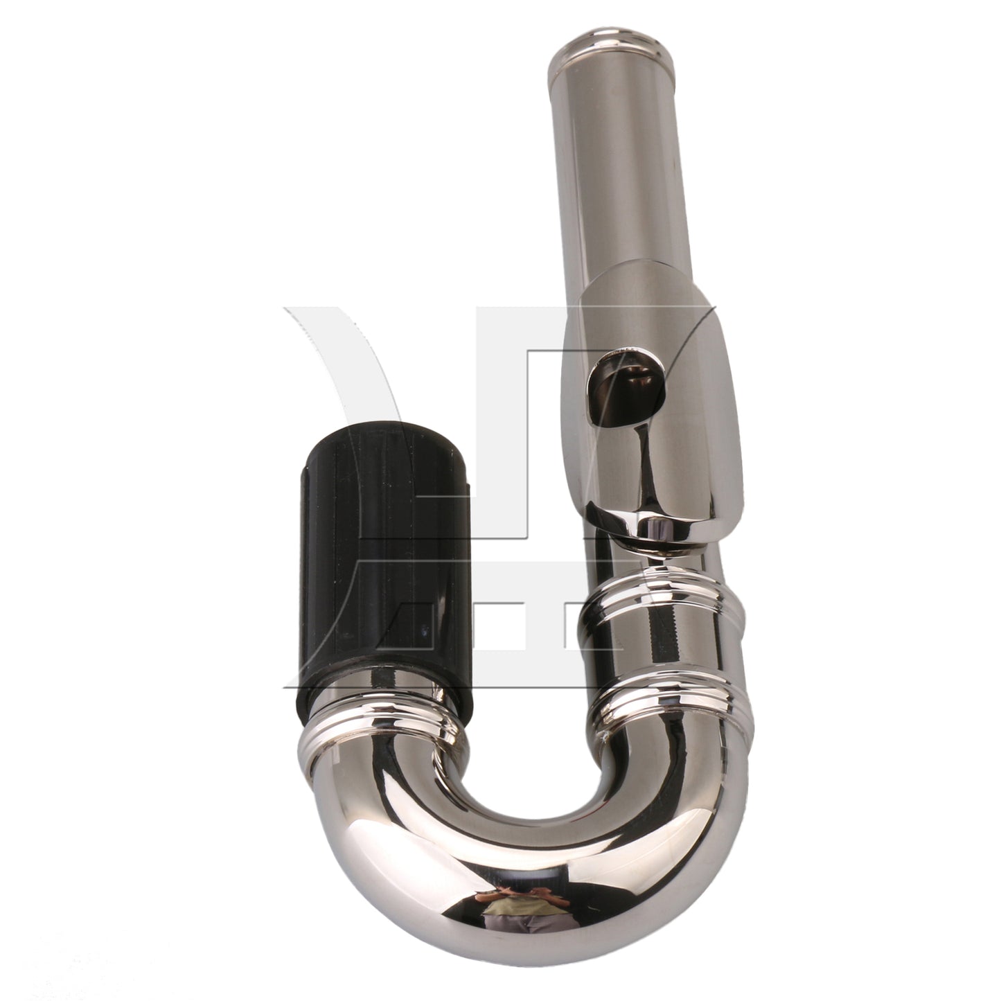 BQLZR Nickel Plated Flute Curved Head Joint & Black Rubber Flute Thumb Rest Cushion
