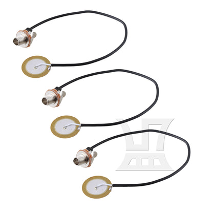 Guitar Transducer Pre-Wired Amplifier Piezo 1/4" Jack Pickup Mic Contact