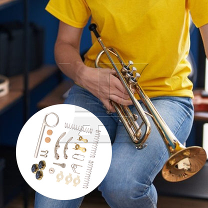 BQLZR 21Pieces Trumpet Drain Valve Key Accessories & Hexagon Finger Key Buttons