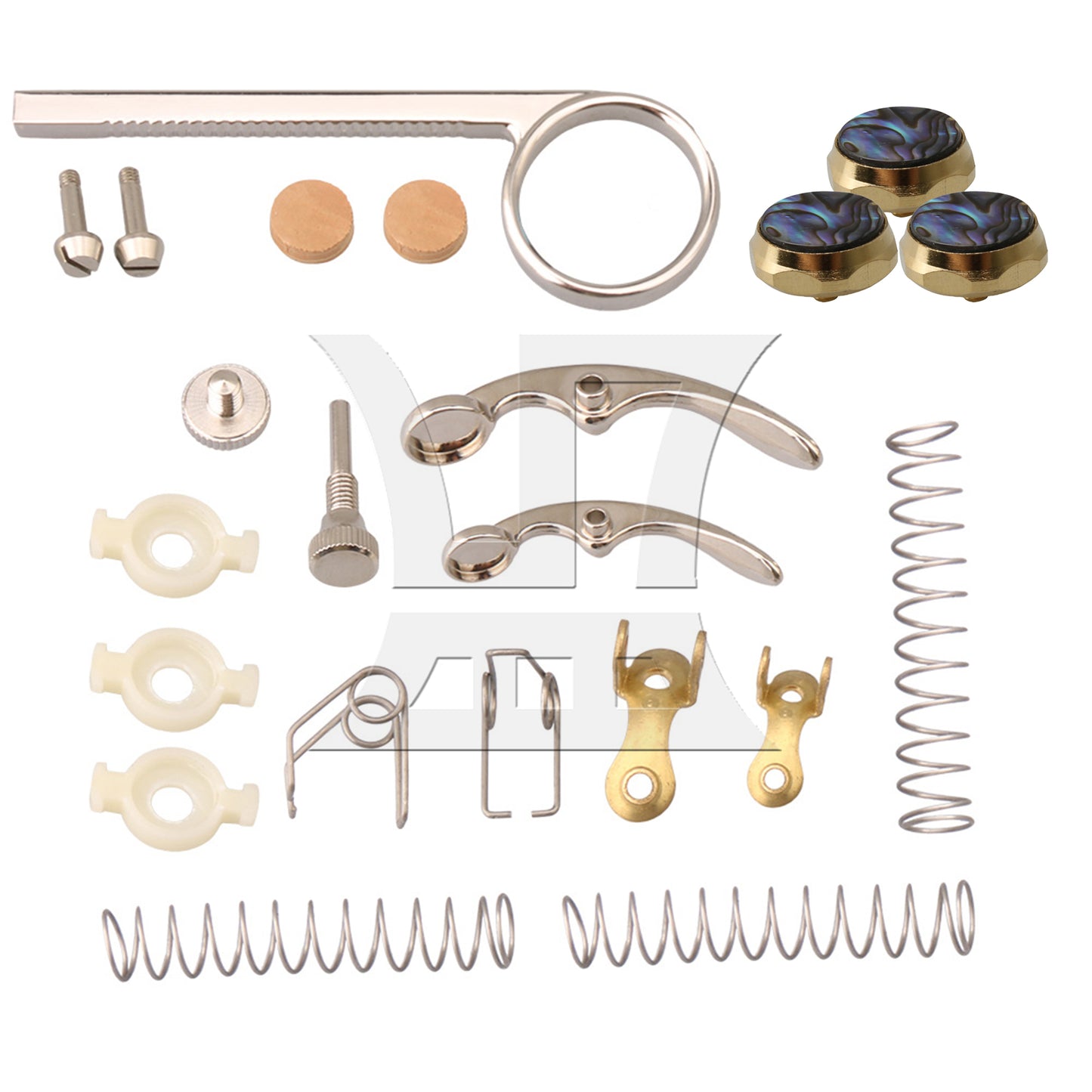 BQLZR 21Pieces Trumpet Drain Valve Key Accessories & Hexagon Finger Key Buttons
